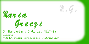 maria greczi business card